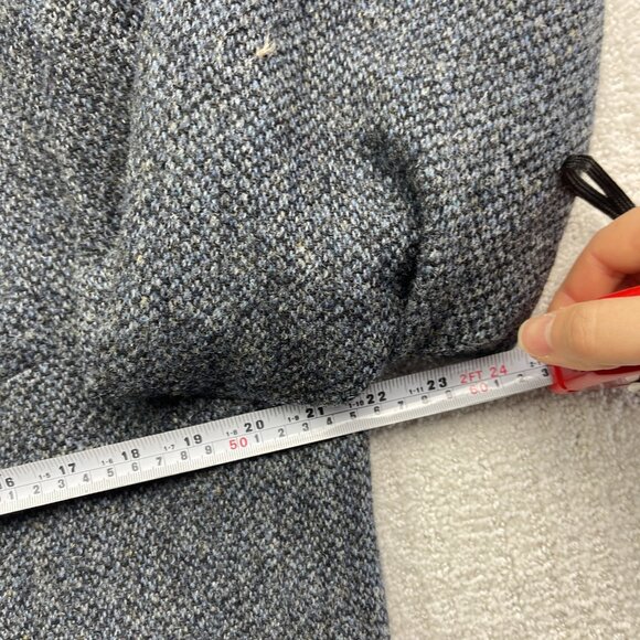 Vintage Harris Tweed Blazer Mens 42T Sport Coat Suit Jacket Dark Blue Wool - Picture 11 of 16